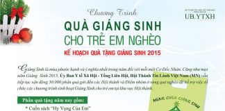 Chương Trình Quà Giáng Sinh Cho Trẻ Em Nghèo 2015