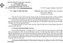 Thông Báo V/v Ngày Cơ Đốc Giáo Dục