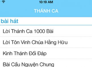 Giới Thiệu Ứng Dụng Thánh Ca, Trường Chúa Nhật Trên Điện Thoại (Cập nhật 28/06/2017)