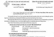 V/v Hội Thảo Dành Cho Phụ Huynh Thiếu Niên – Khu Vực TP.HCM