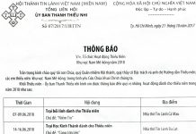 V/v Tổ Chức Hoạt Động Thiếu Niên Khu Vực Nam Mê-kông Năm 2018