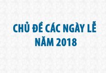 Chủ Đề Các Ngày Lễ Trong Năm 2018