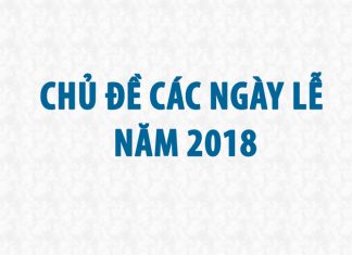 Chủ Đề Các Ngày Lễ Trong Năm 2018