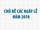 Chủ Đề Các Ngày Lễ Trong Năm 2018