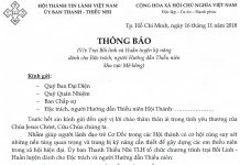 V/v Trại Bồi Linh và Huấn Luyện Kỹ Năng Dành Cho Đặc Trách, Người Hướng Dẫn Thiếu Niên Khu Vực Mê-kông