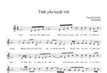 Bài Hát: Tình Yêu Tuyệt Vời