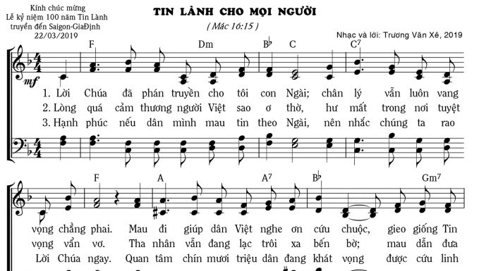 Bài hát mới “TIN LÀNH CHO MỌI NGƯỜI”