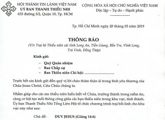 V/v Trại Hè Thiếu Niên Các Tỉnh Long An, Tiền Giang, Bến Tre, Vĩnh Long, Trà Vinh, Đồng Tháp