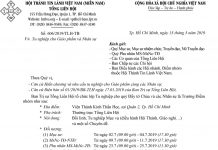 V/v Tu Nghiệp Cho Giáo Phẩm và Nhân Sự