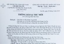 Thông Báo & Thư Mời V/v Lễ Cung Hiến Nhà Thờ Tin Lành Chi Hội TRÀ ÔN