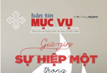 “Giữ Gìn Sự Hiệp Một Của Thánh Linh” – Bản Tin Mục Vụ Số 71