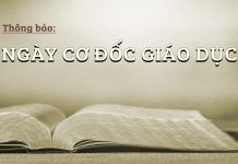 Thông báo: v/v NGÀY CƠ ĐỐC GIÁO DỤC