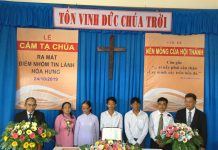 Tiền Giang: Ra Mắt Điểm Nhóm Tin Lành Hòa Hưng