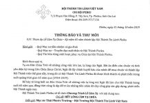 Thông Báo&Thư Mời: Lễ Cảm Tạ Chúa – Kỷ Niệm 65 Năm Thành Lập HTTL Pleiku