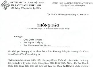 V/v Thánh Nhạc Cơ Đốc Dành Cho Thiếu Niên