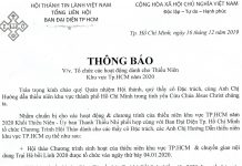 V/v Tổ Chức Các Hoạt Động Dành Cho Thiếu Niên Khu Vực Tp.HCM năm 2020
