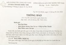UB.TTN – V/v Trại Bồi Linh Huấn Luyện Dành Cho Đặc Trách, Anh Chị Hướng Dẫn Thiếu Niên