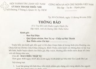 UB.TTN – V/v Trại Bồi Linh Huấn Luyện Dành Cho Đặc Trách, Anh Chị Hướng Dẫn Thiếu Niên
