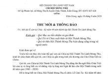 Thư Mời Lễ Kỷ Niệm 60 Thành Lập HTTL Mong Thọ, Kiên Giang
