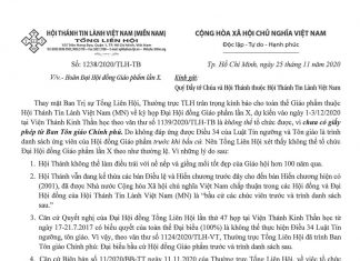 Thông Báo: Hoãn Đại Hội Đồng Giáo Phẩm Lần X