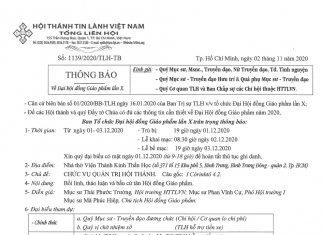 Thông Báo Về Đại Hội Đồng Giáo Phẩm – Lần X