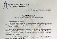 Thông Báo Lễ Cung Hiến Nhà Thờ Tin Lành Thông Tây Hội
