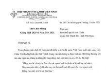 Tổng Liên Hội: Thư Chúc Mừng Giáng Sinh 2020 Và Năm Mới 2021