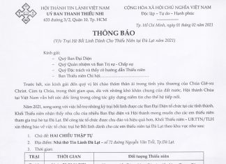 Thông Báo V/v Trại Hè Bồi Linh Dành Cho Thiếu Niên Tại Đà Lạt Năm 2021