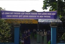 Hậu Giang: Công Bố Thành Lập Điểm Nhóm Tin Lành Ngã Sáu