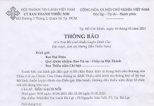 V/v Trại Bồi Linh Huấn Luyện Dành Cho Đặc Trách, Anh Chị Hướng Dẫn Thiếu Niên