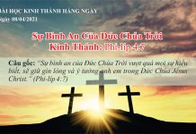 Sự Bình An Của Đức Chúa Trời – 8/4/2021