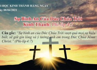 Sự Bình An Của Đức Chúa Trời – 8/4/2021