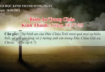Bình An Trong Chúa – 10/4/2021