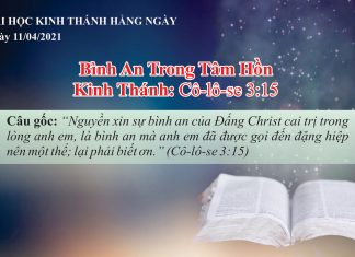 Bình An Trong Tâm Hồn – 11/4/2021