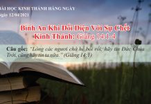 Bình An Khi Đối Diện Với Sự Chết – 12/4/2021