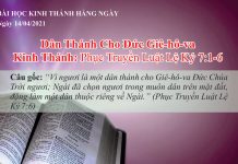 Dân Thánh Cho Đức Giê-hô-va – 14/4/2021