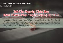 Bài Cầu Nguyện Chúa Dạy – 16/4/2021