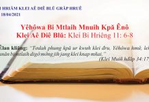 Yêhôwa Bi Mtlaih Mnuih Kpă Ênô – 18/4/2021