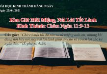 Kìm Giữ Môi Miệng, Nói Lời Tốt Lành – 25/4/2021