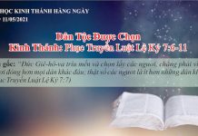 Dân Tộc Được Chọn – 11/5/2021