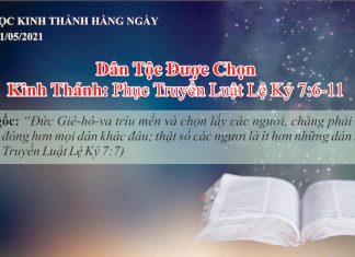 Dân Tộc Được Chọn – 11/5/2021