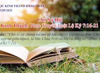 Chớ Sợ Hãi – 13/5/2021