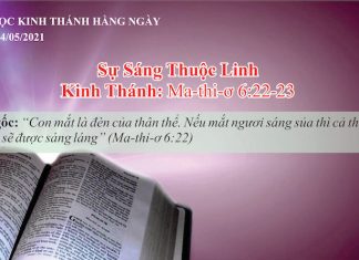 Sự Sáng Thuộc Linh – 14/5/2021