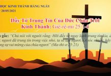 Đầy Tớ Trung Tín Của Đức Chúa Trời – 20/5/2021