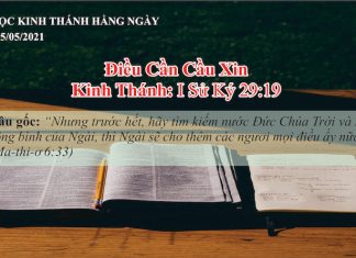 Điều Cần Cầu Xin – 25/5/2021