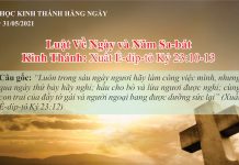 Luật Về Ngày và Năm Sa-bát – 31/5/2021