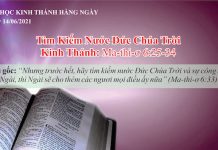 Tìm Kiếm Nước Đức Chúa Trời – 14/6/2021
