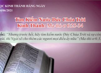Tìm Kiếm Nước Đức Chúa Trời – 14/6/2021