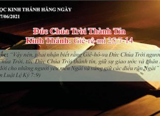 Đức Chúa Trời Thành Tín – 17/6/2021