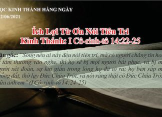 Ích Lợi Từ Ơn Nói Tiên Tri – 22/6/2021